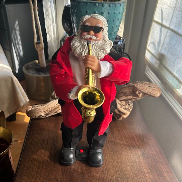 Vintage Sax Playing Santa Claus with original box Christmas pow veterans - Picture 6 of 7